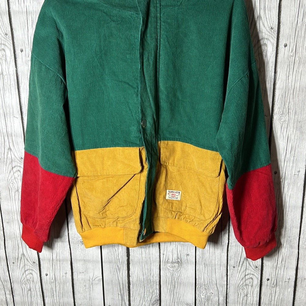 Zaful Color Block Corduroy Jacket Size Small - image 3